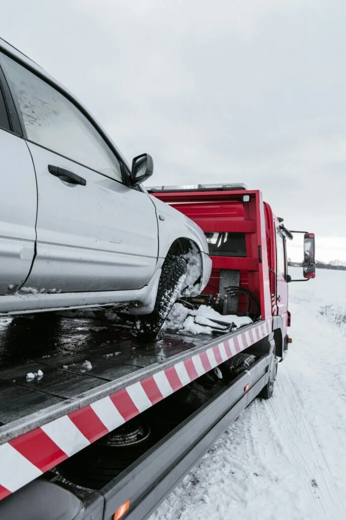 Recovery vehicle operating in UK weather conditions